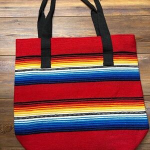 Colorful Striped Tote Bag